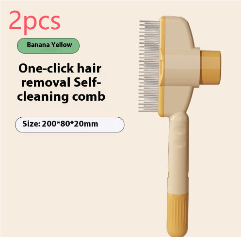 Self-Cleaning Dual-Tooth Pet Comb