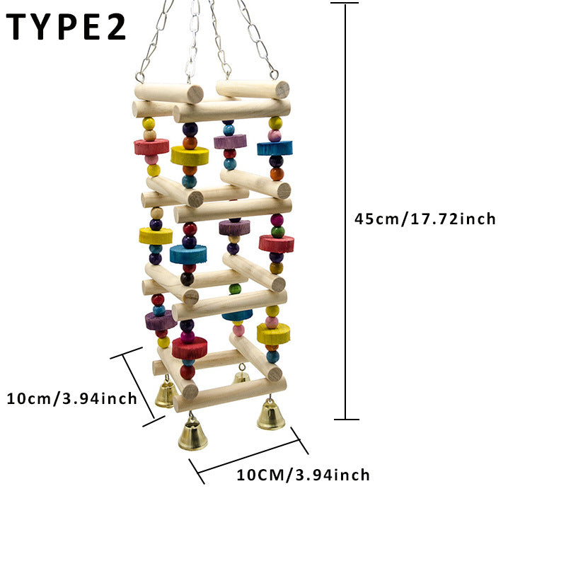 Wooden Hanging Bird Ladder