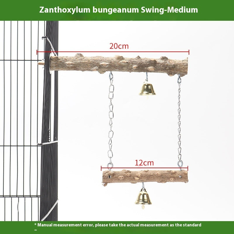 Wooden Parrot Swing & Perch