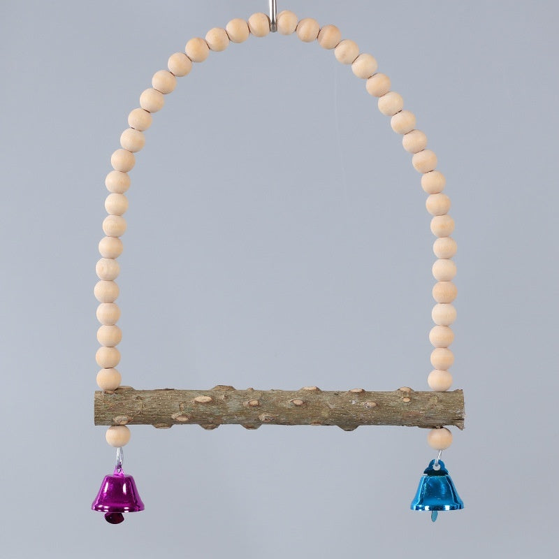 Wooden Parrot Swing & Perch