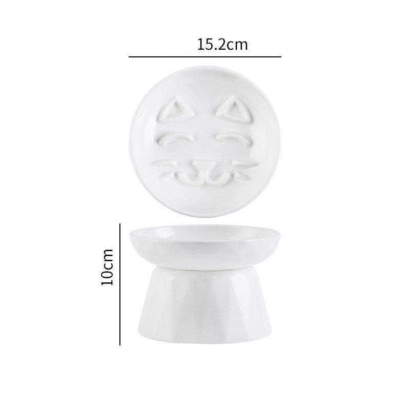 Elevated Ceramic Cat Bowl