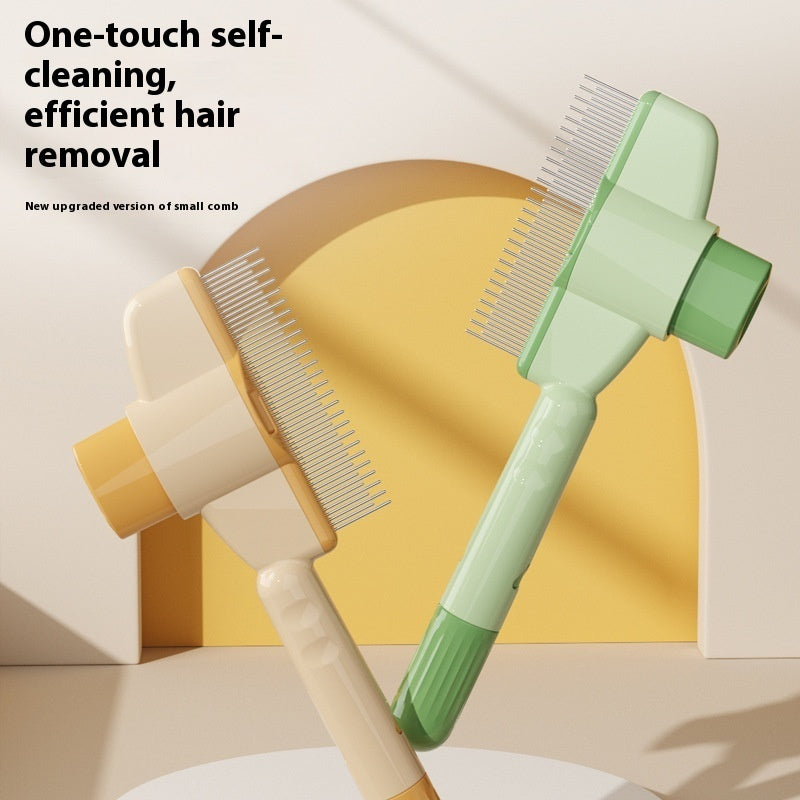 Self-Cleaning Dual-Tooth Pet Comb