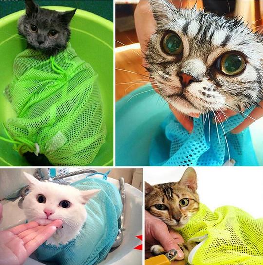 Adjustable Cat Grooming & Bath Bag