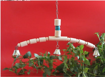Wooden Bird Swing, Ladder & Bell Toy