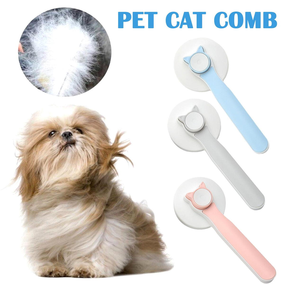 Self-cleaning pet grooming brush