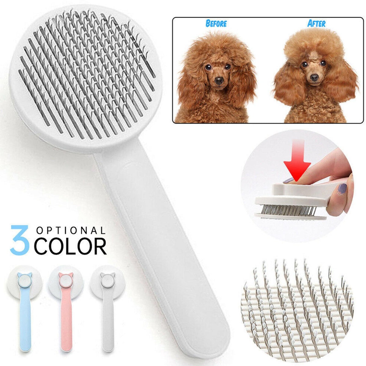 Self-Cleaning Grooming Brush