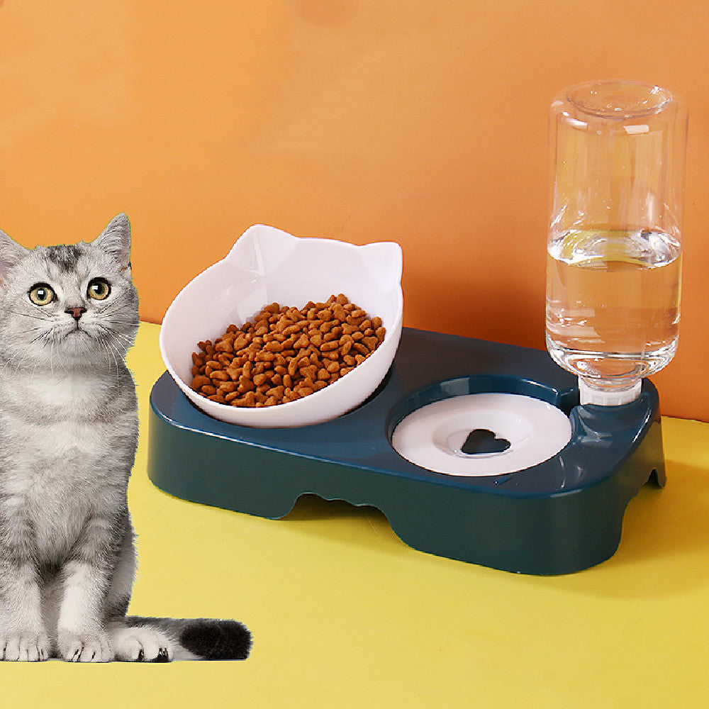 Anti-tip pet food and water bowl