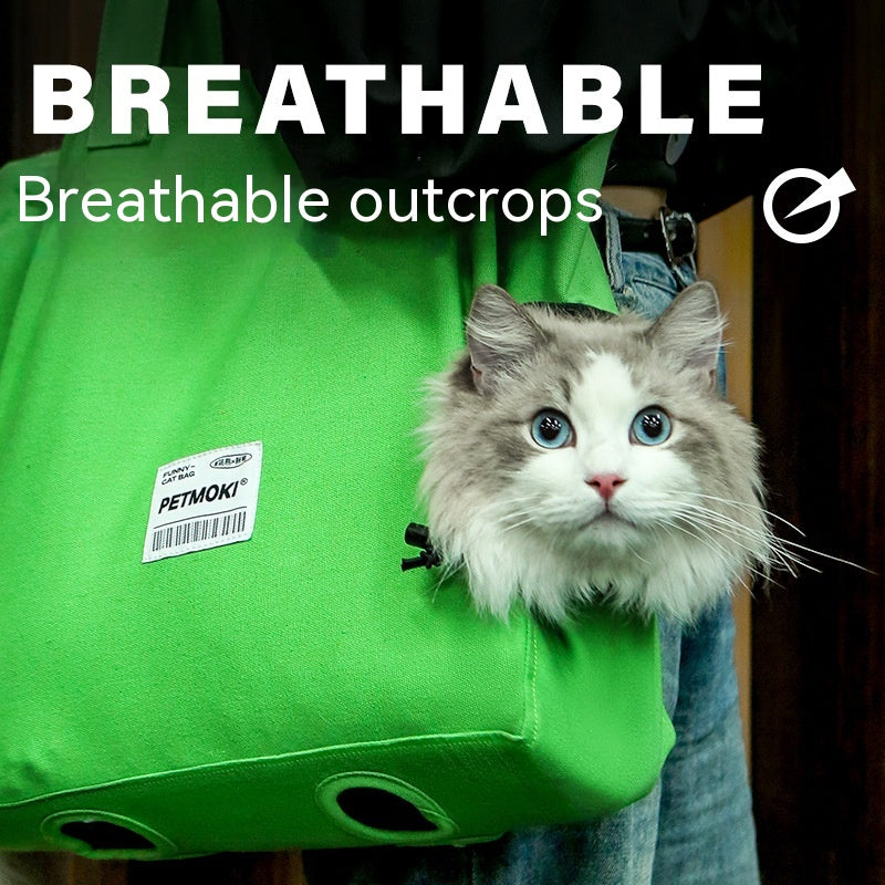 Breathable Canvas Pet Shoulder Carrier