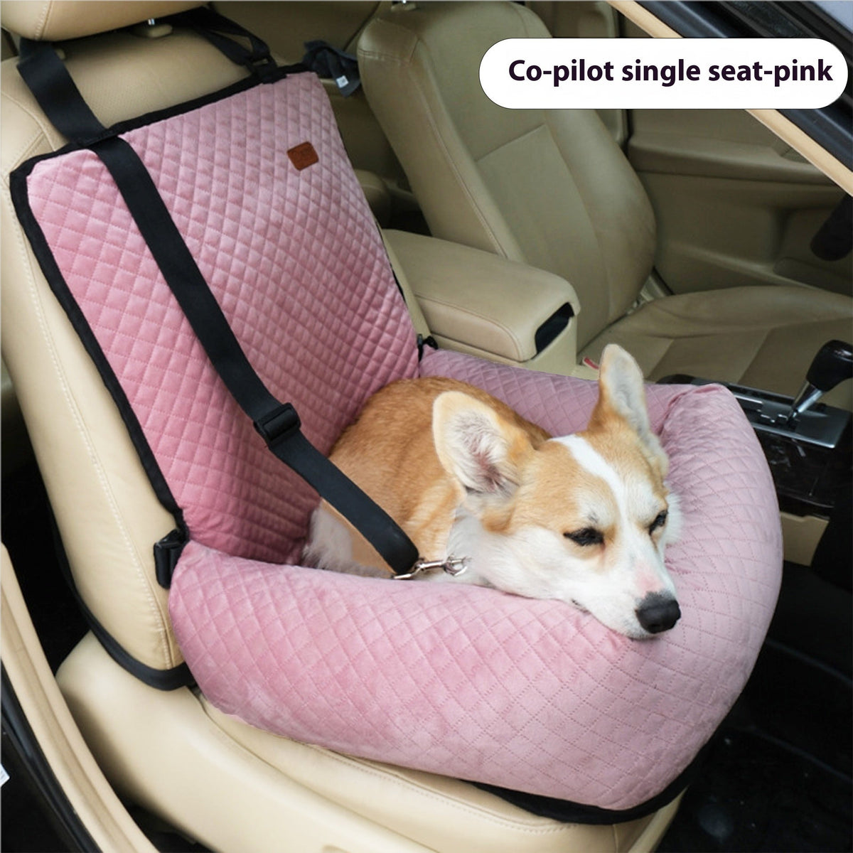Quilted Pet Car Bed & Seat Cushion