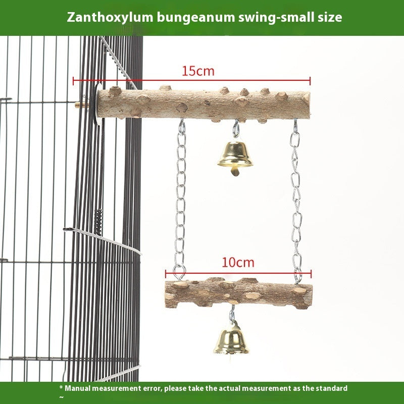 Wooden Parrot Swing & Perch