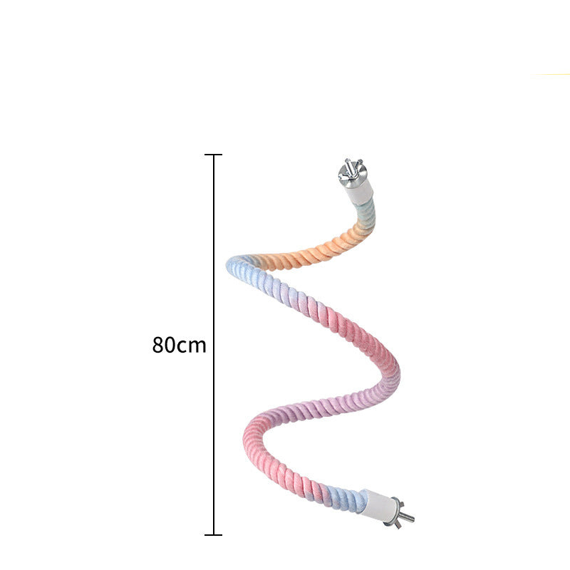 Bendable Gradient Rope Bird Perch