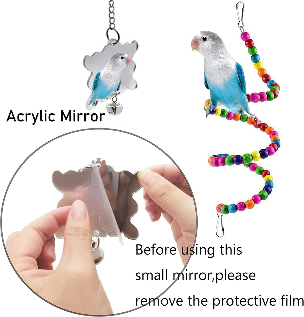 7-Piece Bird Cage Toy Set