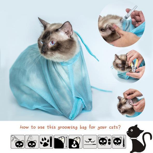 Adjustable Cat Grooming & Bath Bag