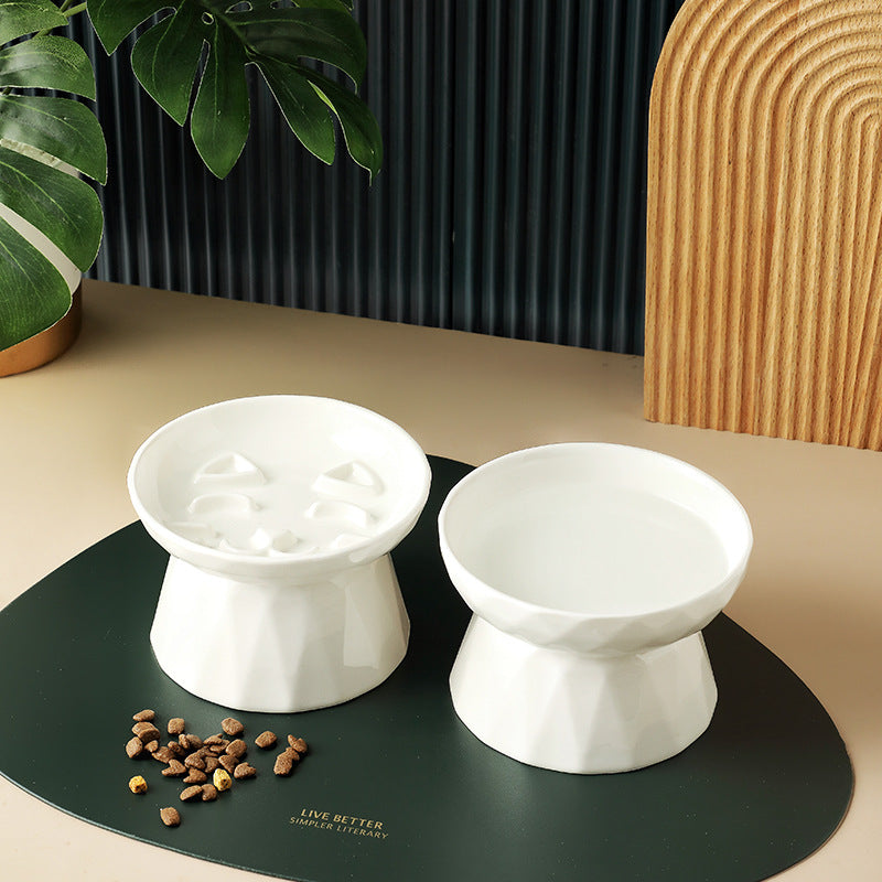 Elevated Ceramic Cat Bowl