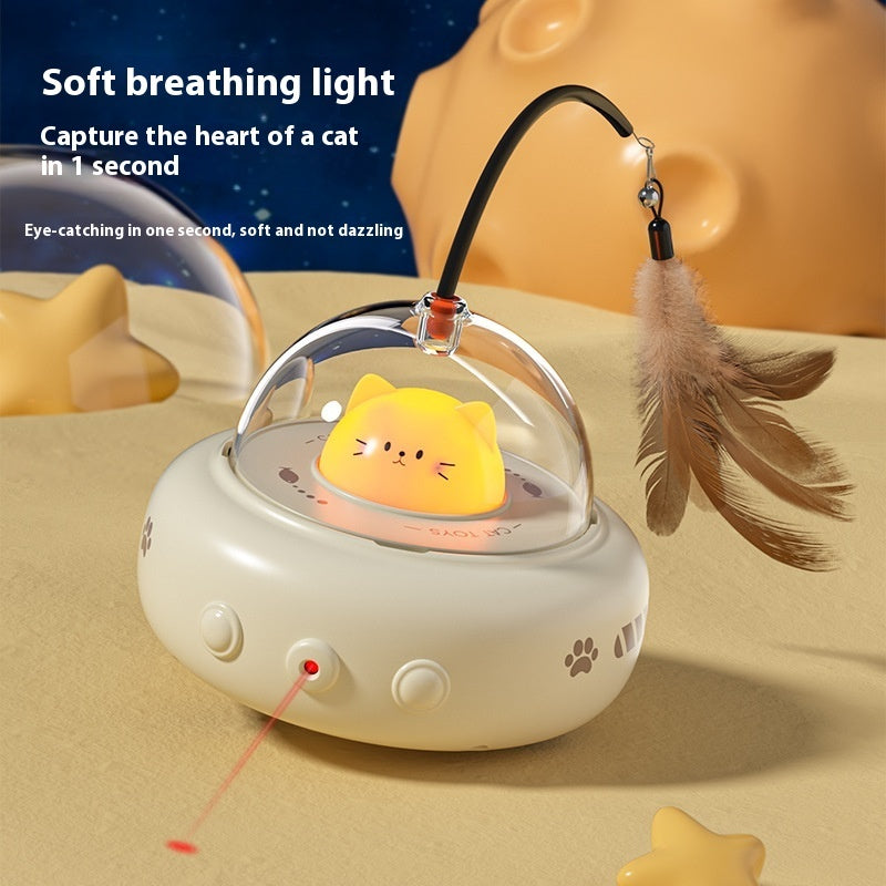 Electric UFO Cat Teaser Toy