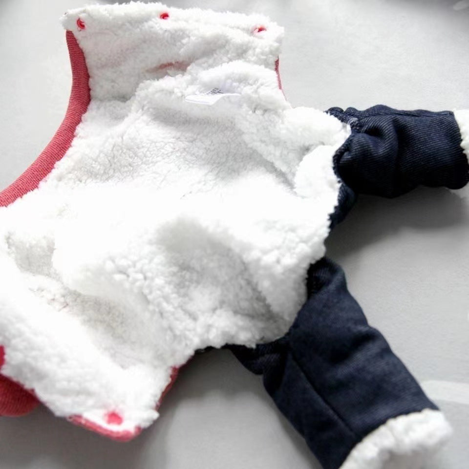 Fleece-Lined Four-Leg Dog Coat