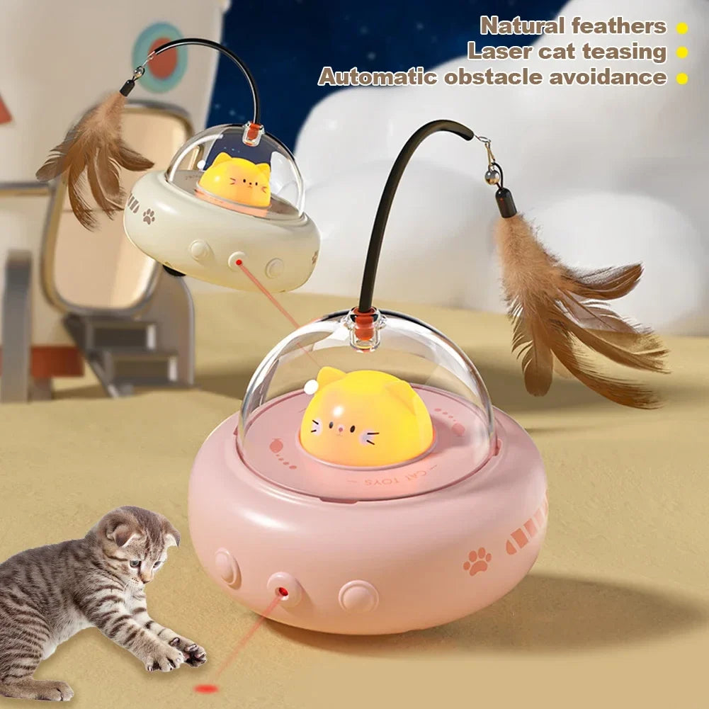 Electric UFO Cat Teaser Toy