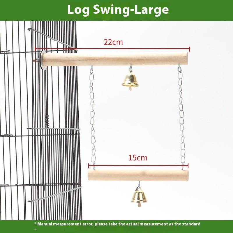 Wooden Parrot Swing & Perch