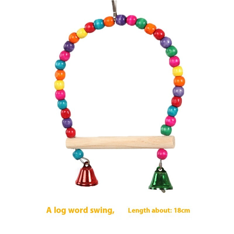 Wooden Parrot Swing & Perch
