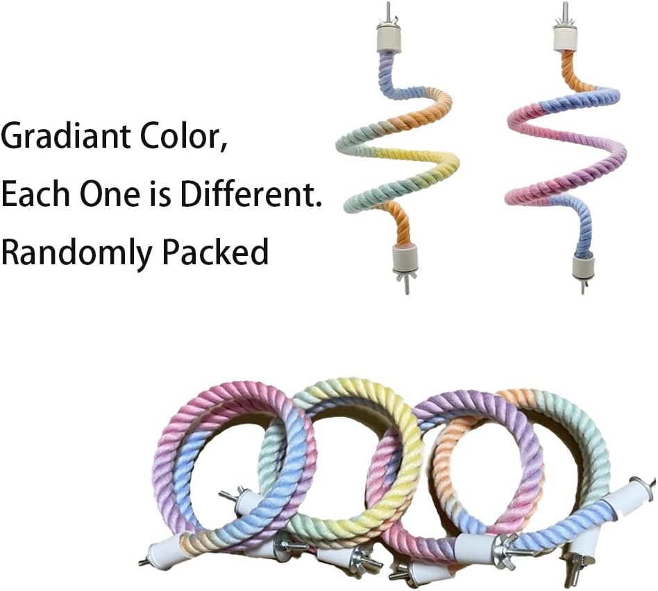 Bendable Gradient Rope Bird Perch