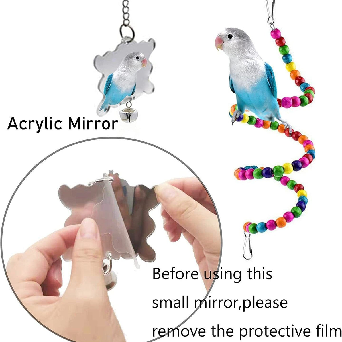 7-Piece Bird Cage Toy Set