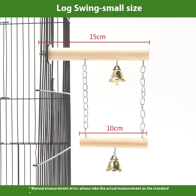 Wooden Parrot Swing & Perch