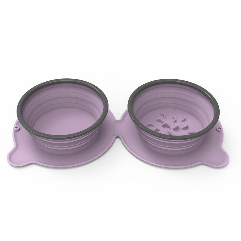 Double Collapsible Travel Bowls