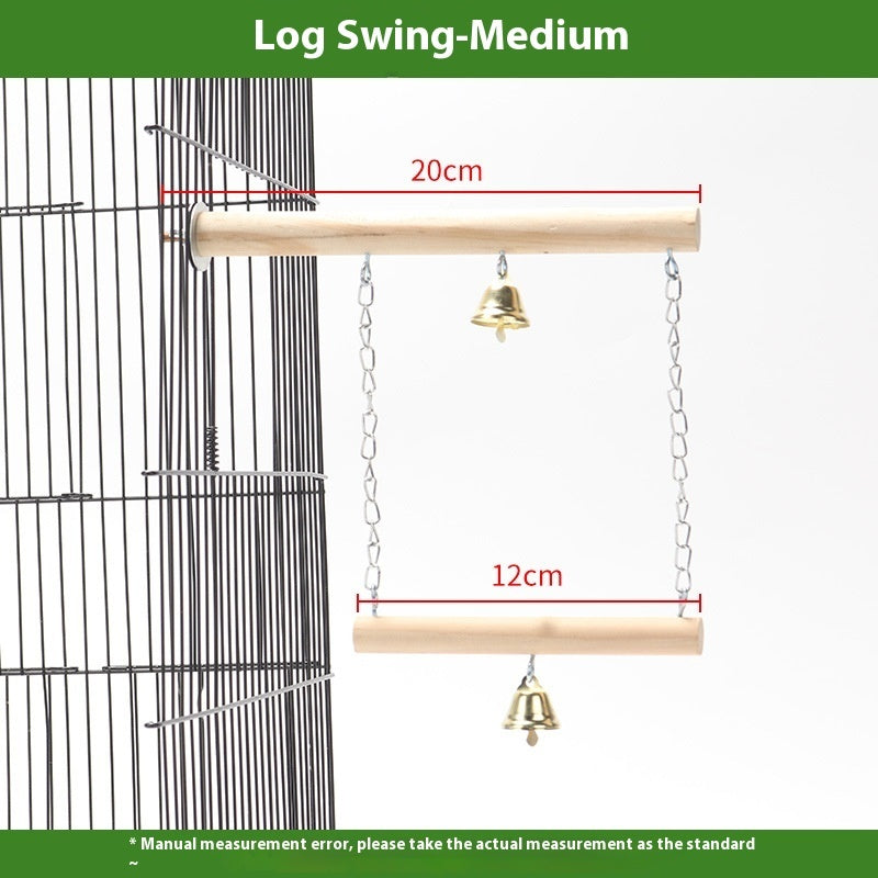 Wooden Parrot Swing & Perch