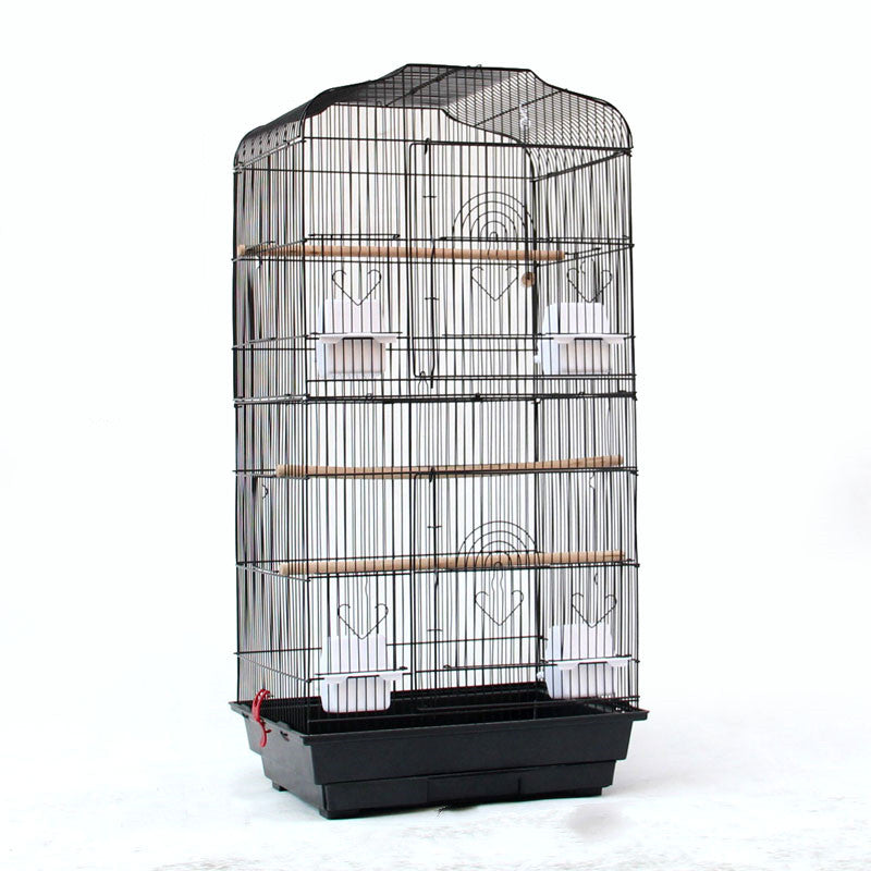 Portable Bird Cage with Perches & Feeding Cups