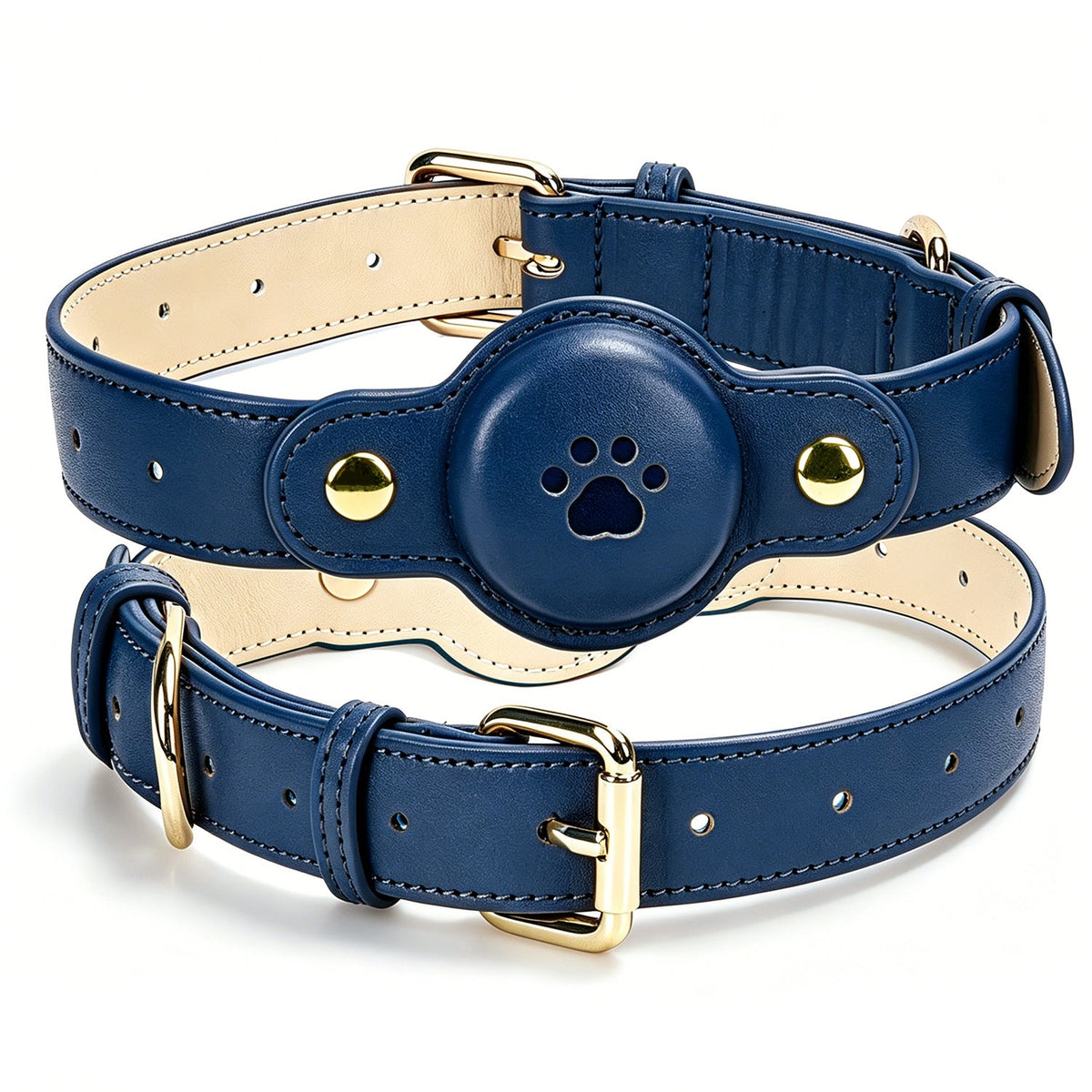 PU Leather AirTag Dog Collar