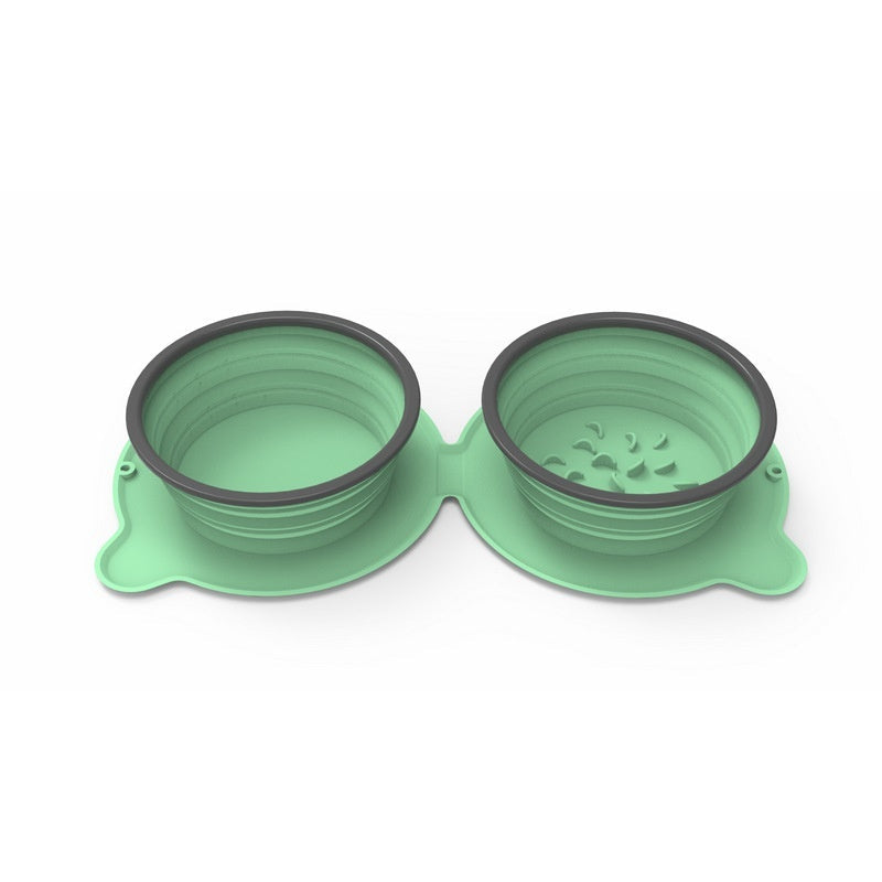 Double Collapsible Travel Bowls