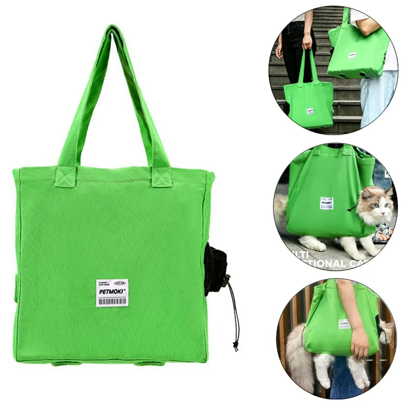 Breathable Canvas Pet Shoulder Carrier