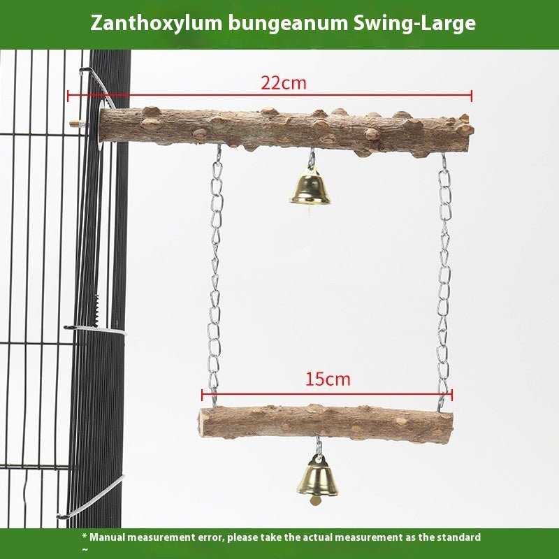 Wooden Parrot Swing & Perch