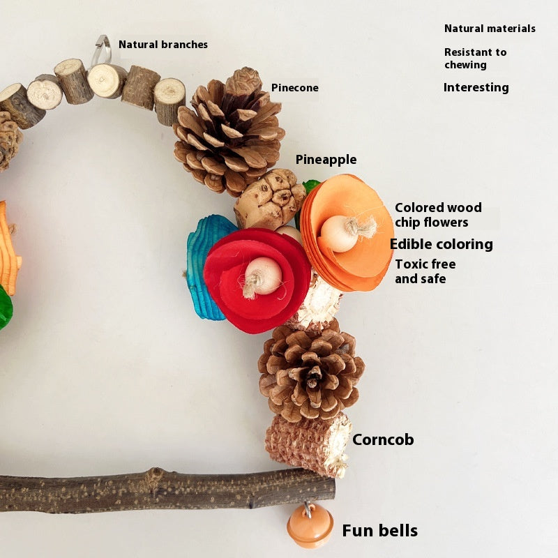Wooden Parrot Swing Toy
