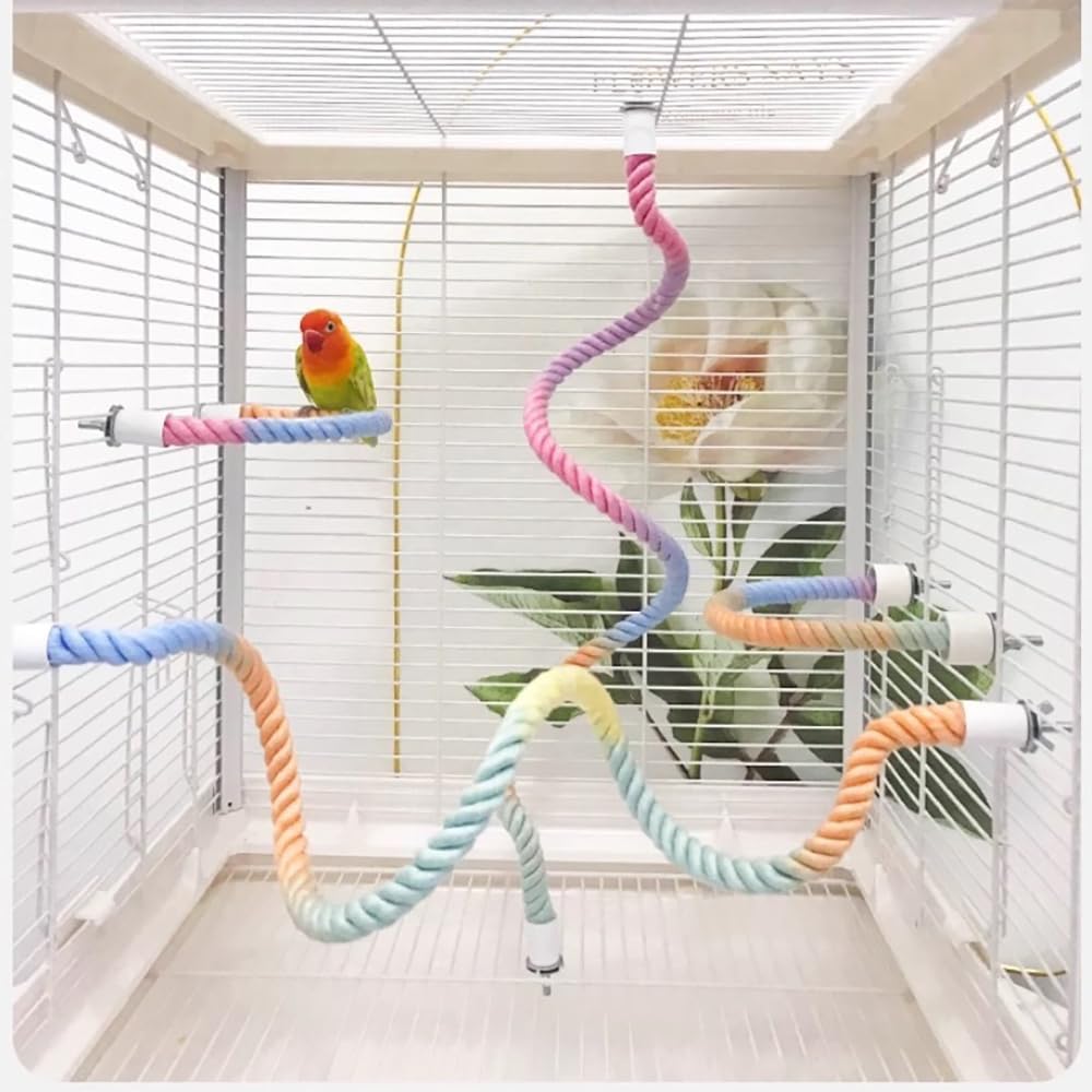 Bendable Gradient Rope Bird Perch