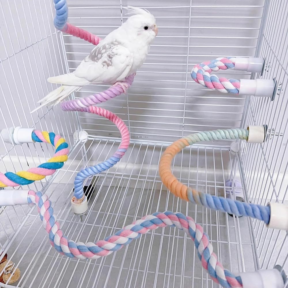 Bendable Gradient Rope Bird Perch