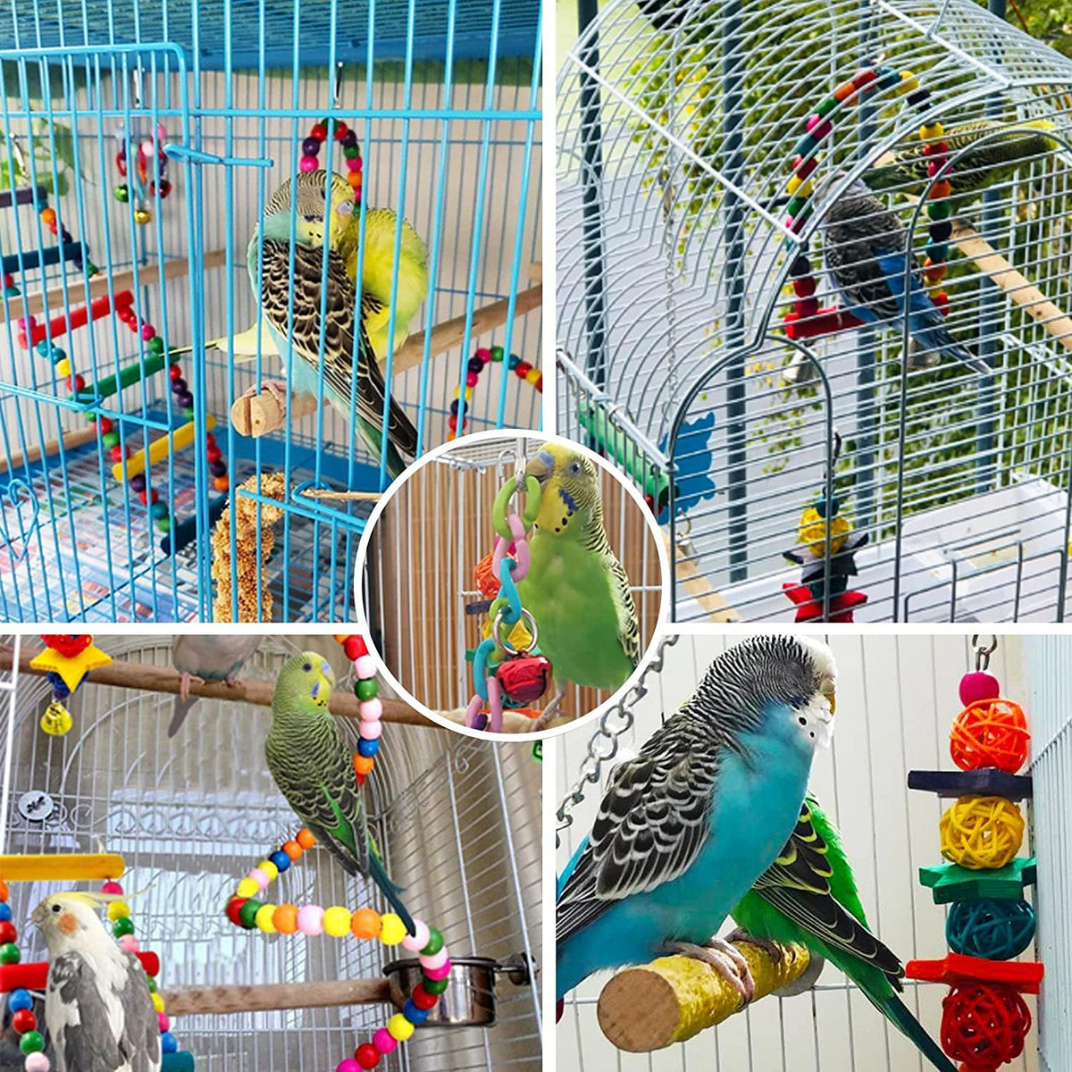 7-Piece Bird Cage Toy Set