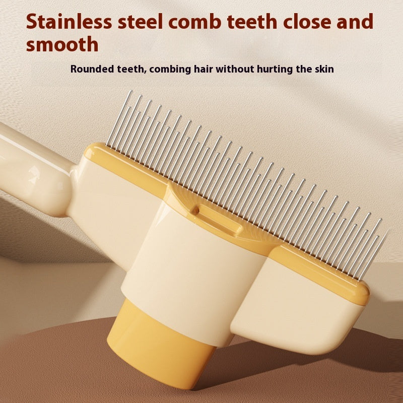 Self-Cleaning Dual-Tooth Pet Comb